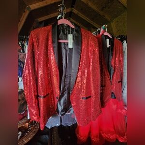 Red Sequin Blazer